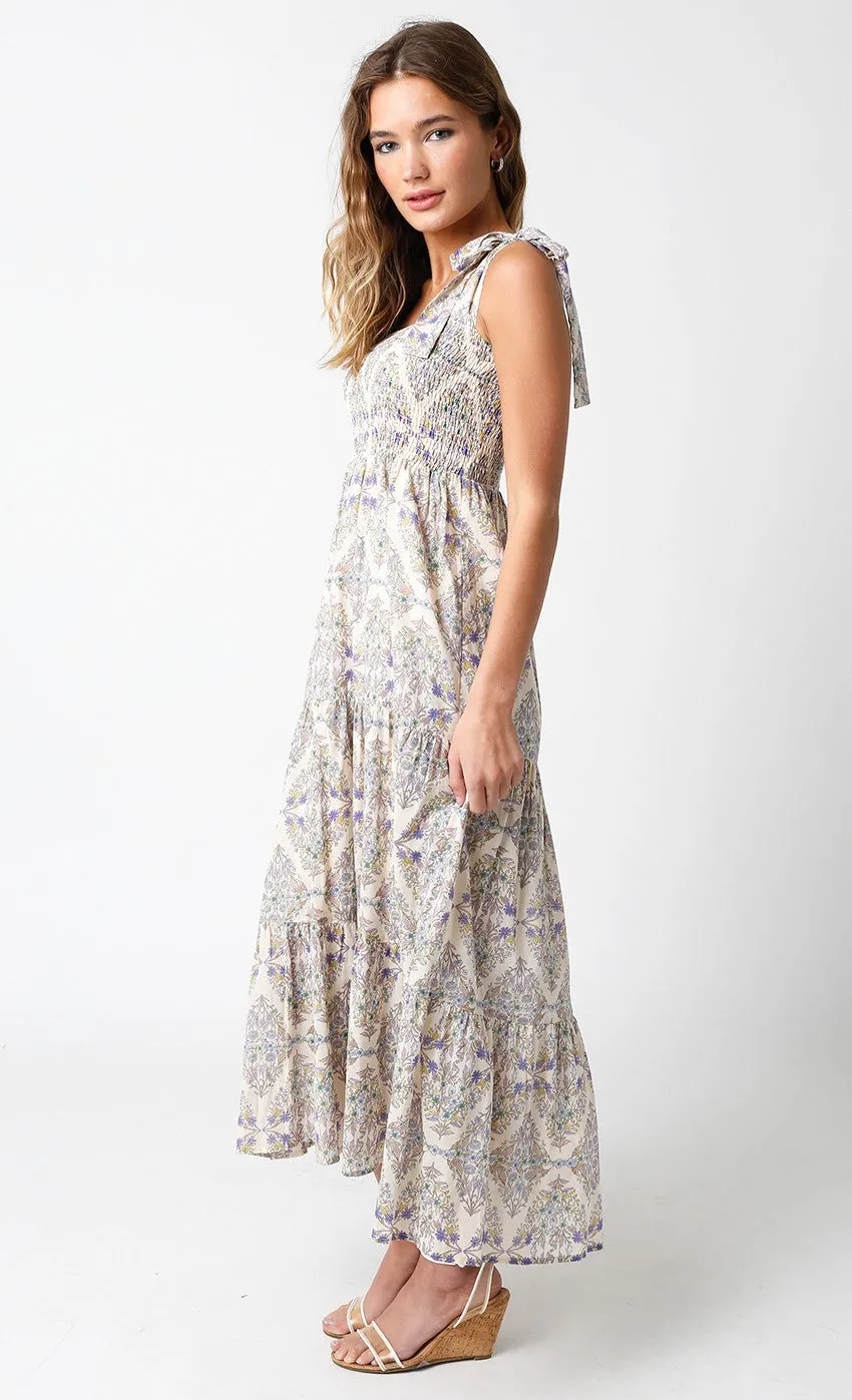 Beige Floral Square Neck Maternity Dress sold by Pinkblush product image thumbnail 4