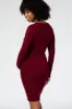 Burgundy Knit Long Sleeve Maternity Sweater Dress sold by Pinkblush