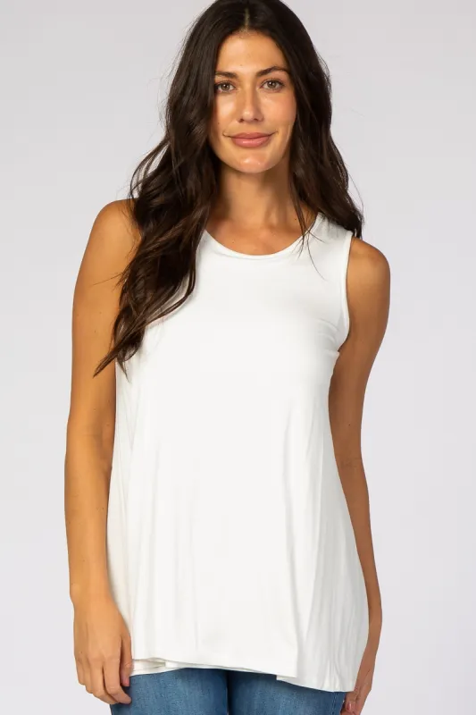 PinkBlush Ivory Overlay Nursing Tank sold by Pinkblush