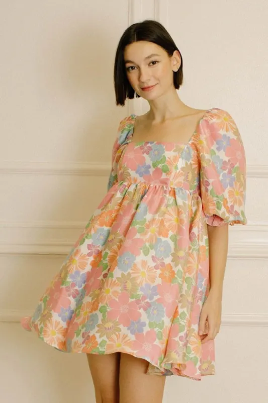 Multi Floral Print Baby Doll Dress sold by Pinkblush