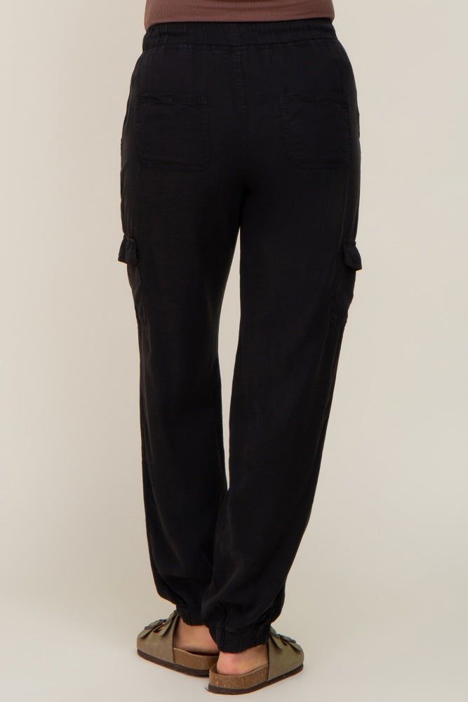 Black Maternity Jogger Pants sold by Pinkblush product image thumbnail 4