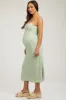 Lime Floral Sleeveless Maternity Midi Dress sold by Pinkblush