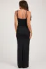 Black Soft Stretch Knit Maternity Maxi Dress sold by Pinkblush