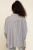 Black Striped Dolman Button Down Top sold by Pinkblush