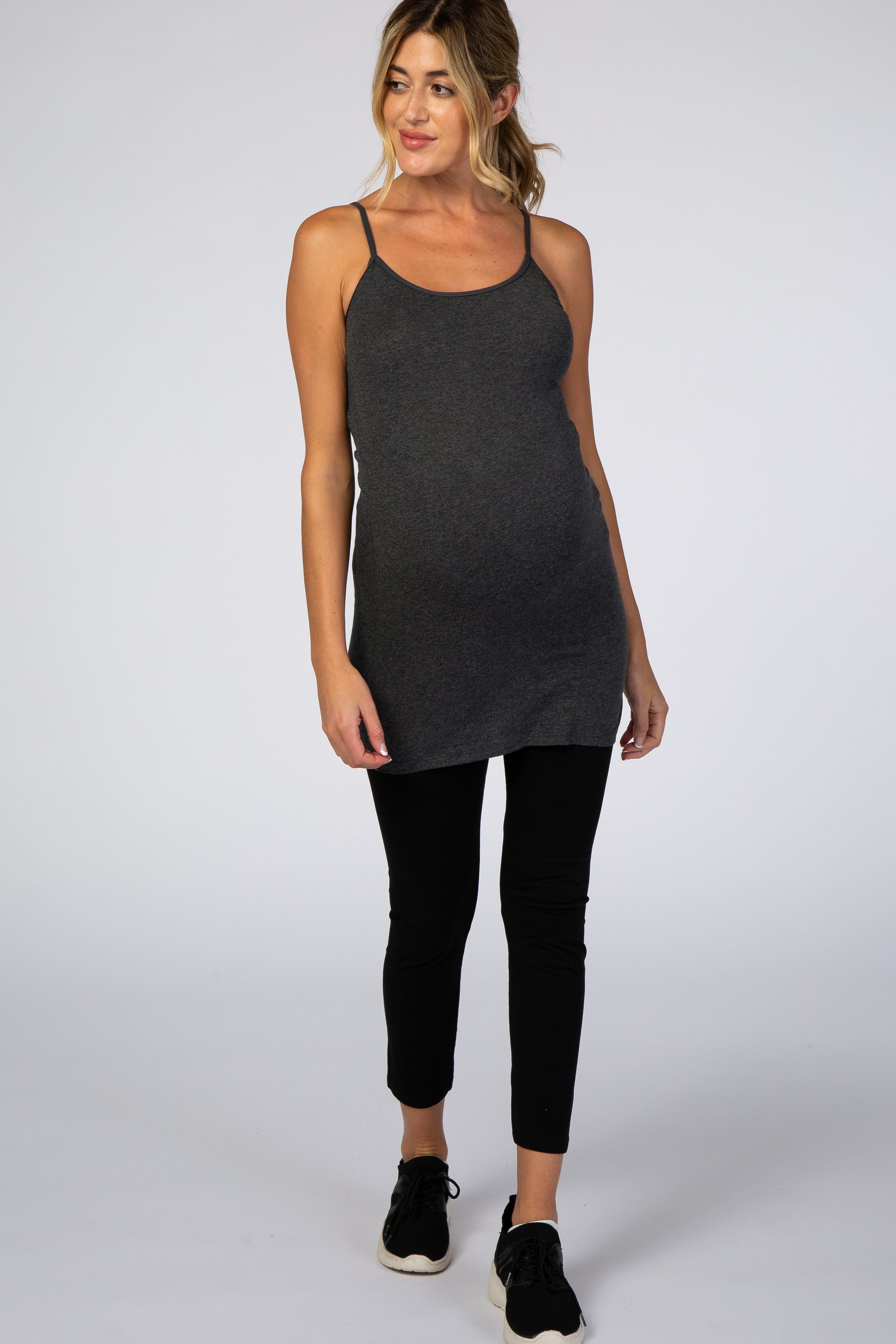 Charcoal Fitted Maternity Tunic Cami sold by Pinkblush product image thumbnail 4