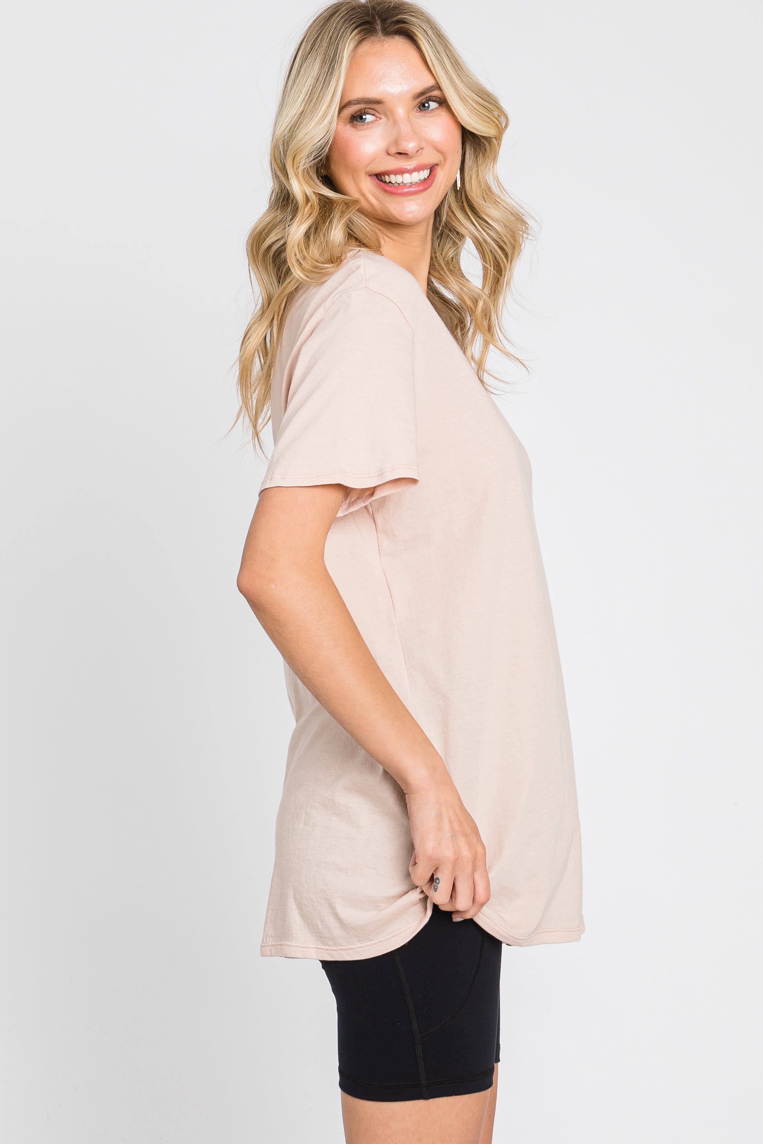 Light Pink Oversized Short Sleeve Top sold by Pinkblush product image thumbnail 2