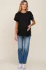 Black Raw Hem Maternity Tee sold by Pinkblush