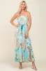 Jade Floral Halter Front Tie Maternity Maxi Dress sold by Pinkblush