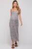 Grey Floral Sleeveless Maternity Maxi Dress sold by Pinkblush