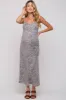 Grey Floral Sleeveless Maternity Maxi Dress sold by Pinkblush