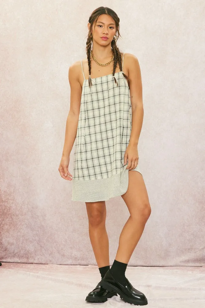 Natural Printed Linen Dress sold by Pinkblush