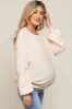 Cream Knit Long Sleeve Maternity Top sold by Pinkblush