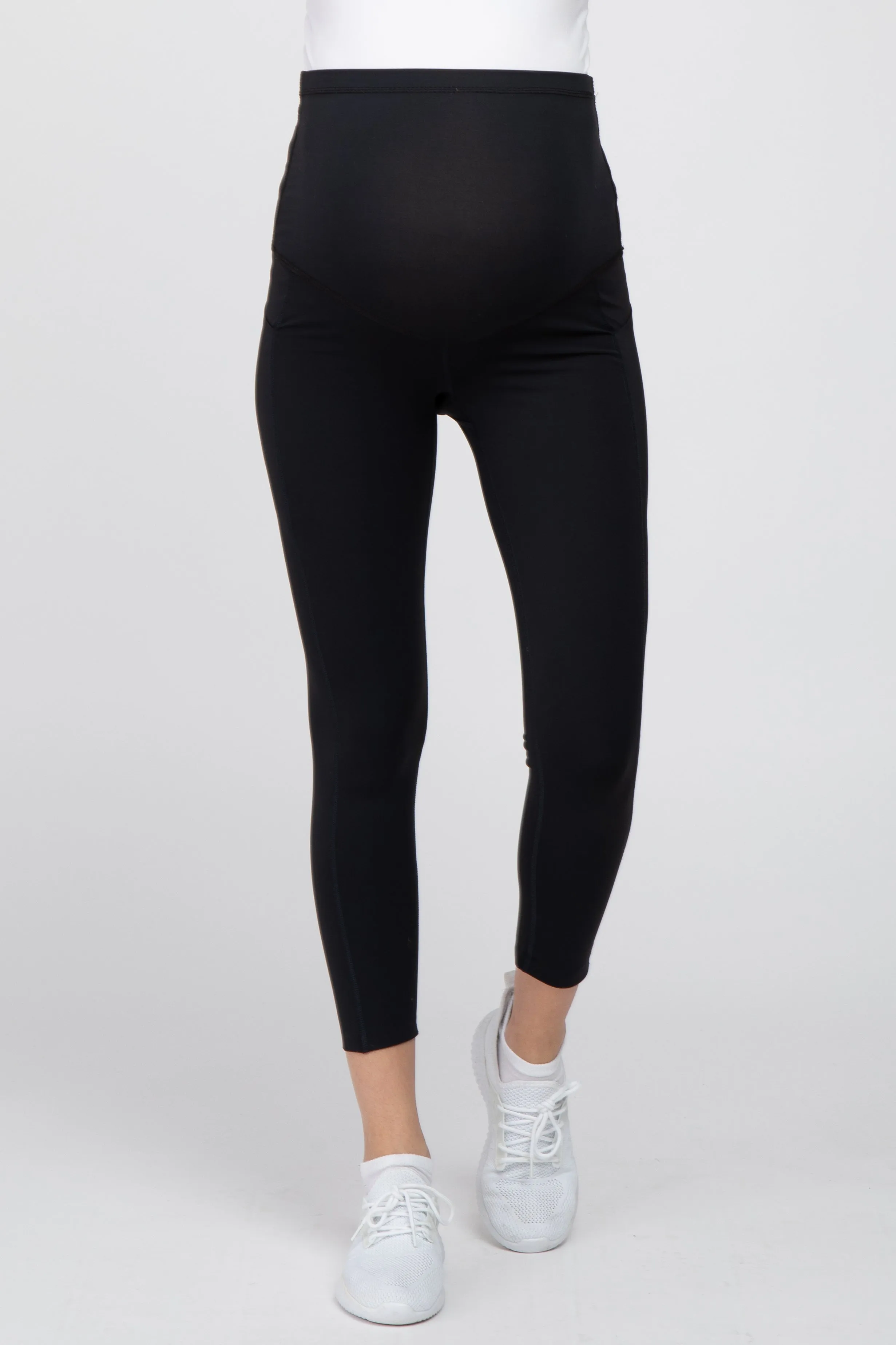 Black Side Pocket Maternity Active Cropped Legging sold by Pinkblush product image thumbnail 2