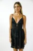 Black Floral Eyelet Sleeveless Mini Dress sold by Pinkblush