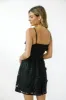 Black Floral Eyelet Sleeveless Mini Dress sold by Pinkblush