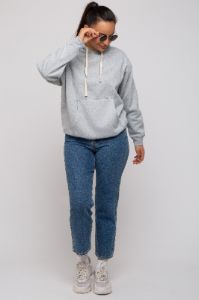 Heather Grey Basic Fleece Hoodie sold by Pinkblush