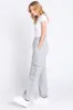 Heather Grey Fleece Cargo Sweatpants sold by Pinkblush