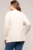 Cream Knit Long Dolman Sleeve Plus Maternity Top sold by Pinkblush