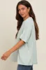 Mint Green Vintage Wash Oversized Maternity Tee sold by Pinkblush