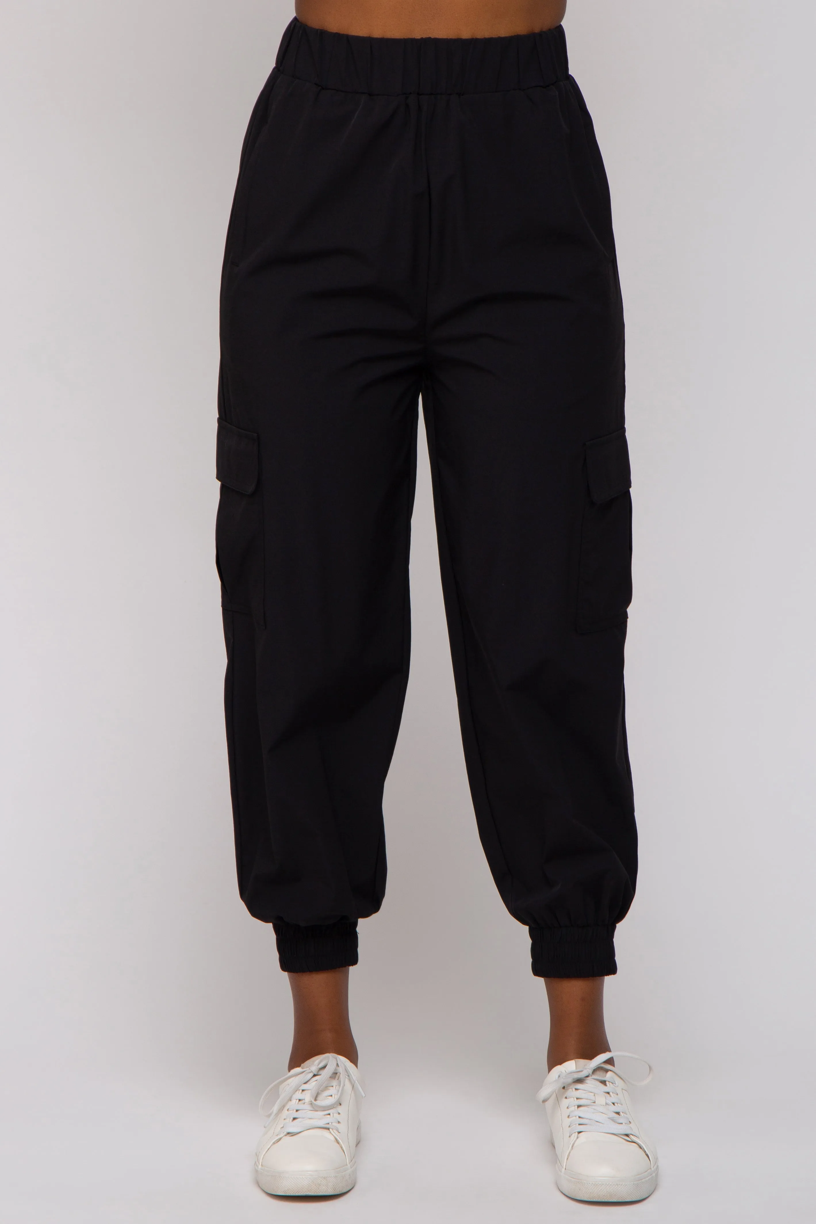Black Cargo Joggers sold by Pinkblush product image thumbnail 3