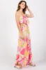 Multi-Color Floral Strapless Ruffle Wide Leg Jumpsuit sold by Pinkblush