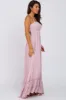 Mauve Halter Neck Cut Out Maxi Dress sold by Pinkblush