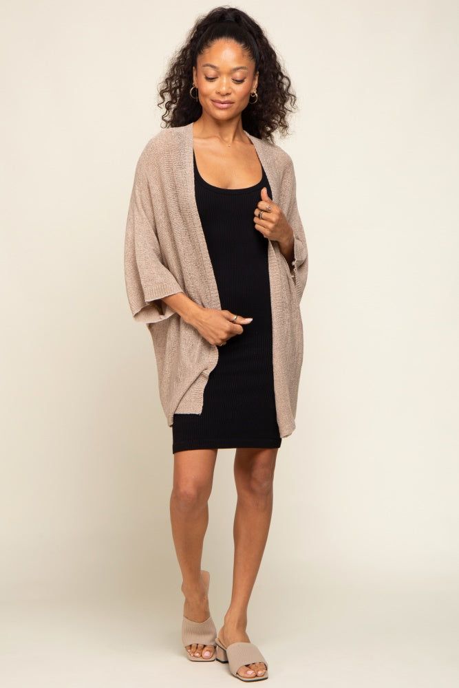 Beige Dolman Short Sleeve Cardigan sold by Pinkblush product image thumbnail 5