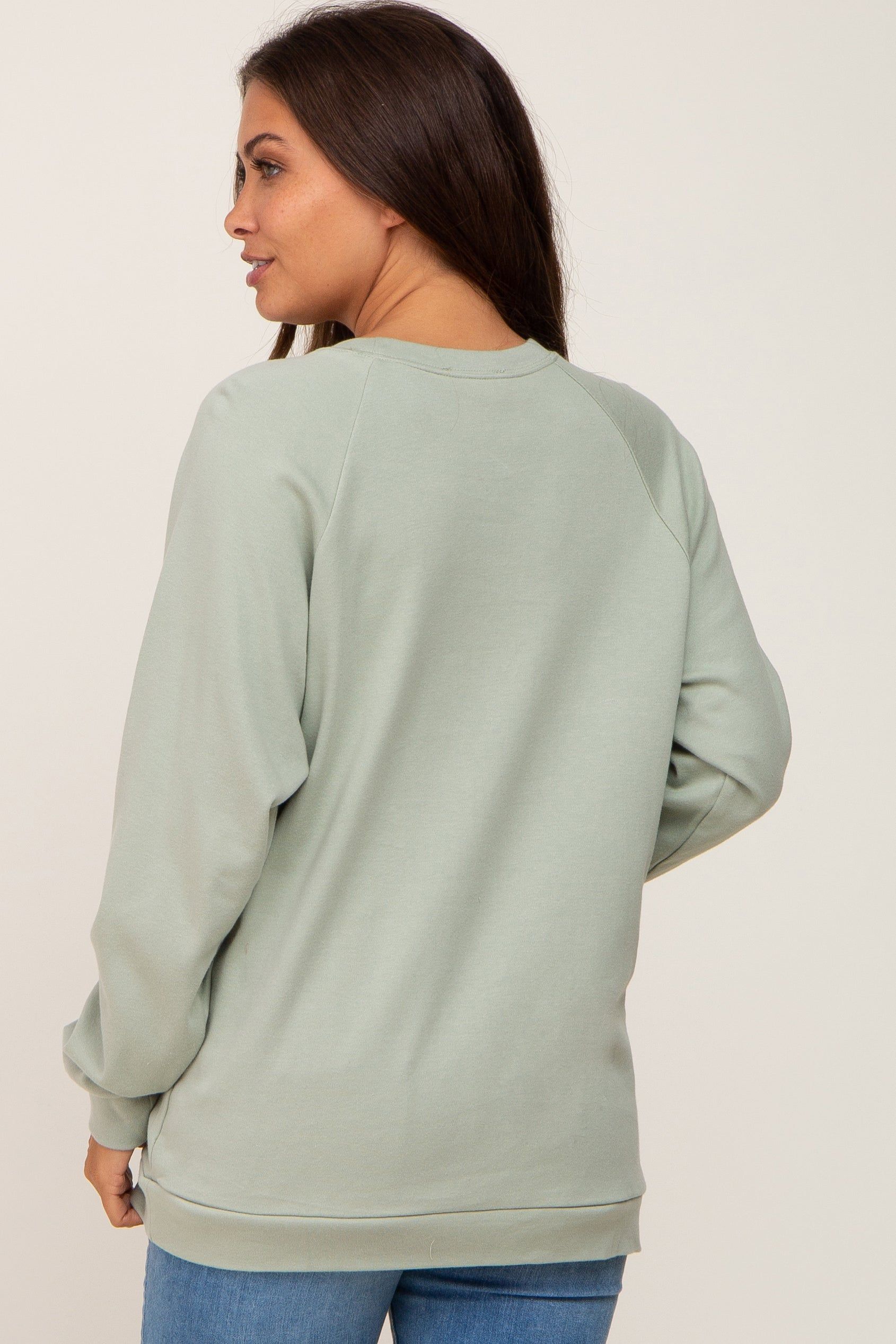 Mint Green Long Sleeve Maternity Top sold by Pinkblush product image thumbnail 3