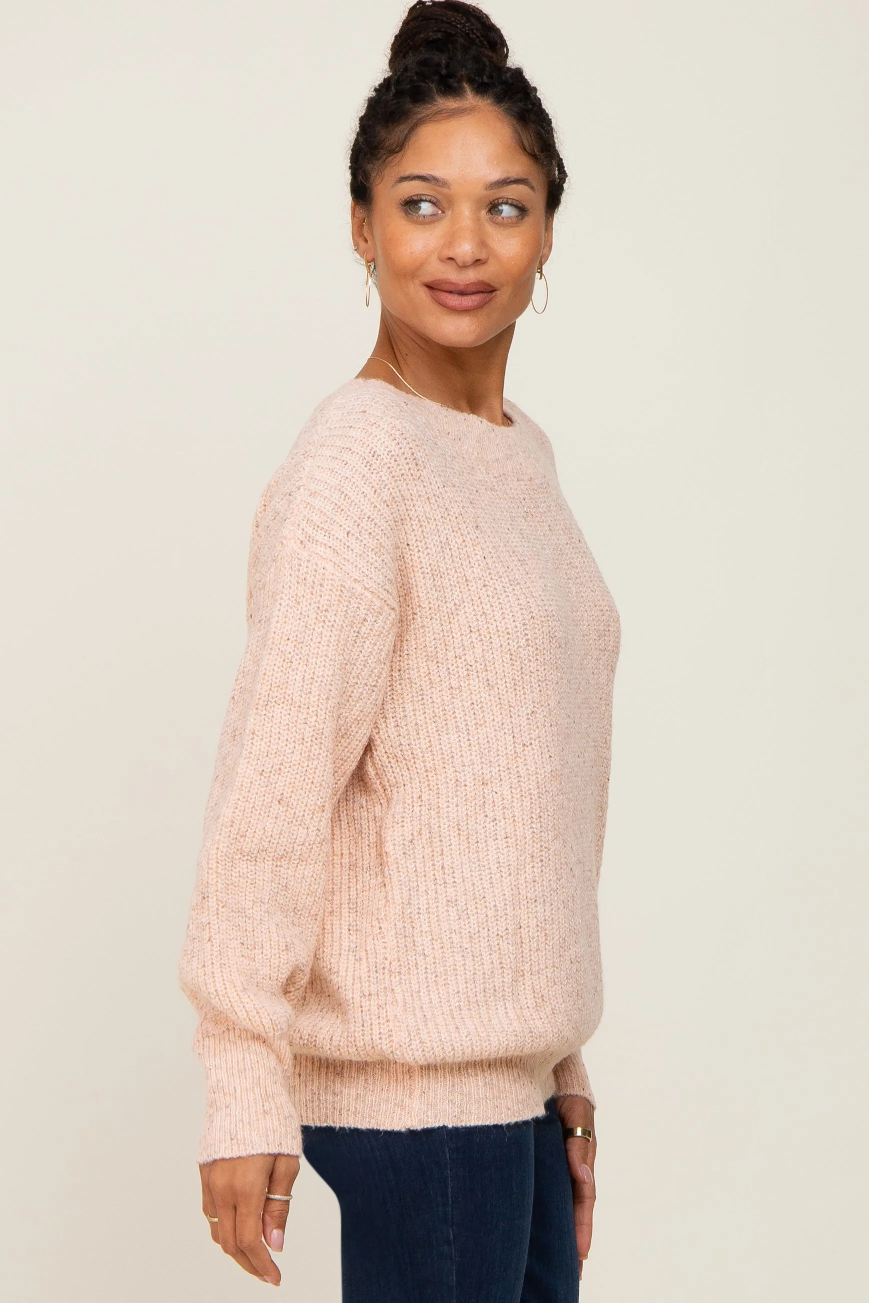 Pink Knit Cutout Back Sweater sold by Pinkblush product image thumbnail 2