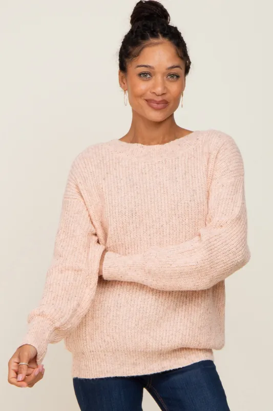 Pink Knit Cutout Back Sweater sold by Pinkblush