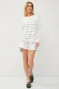 Blue Striped Cuff Sweater sold by Pinkblush