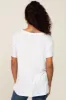 White V-Neck Tee sold by Pinkblush