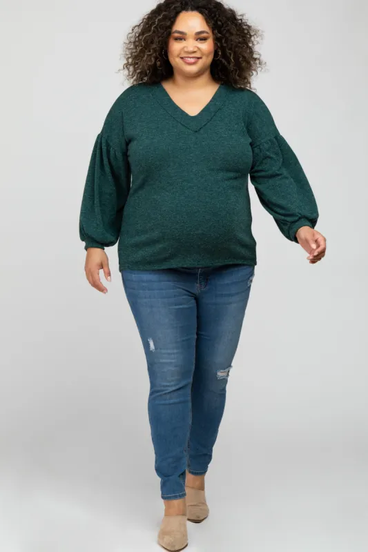 Medium Wash Distressed Plus Maternity Jean sold by Pinkblush