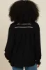 Black Embroidered Smocked Blouse sold by Pinkblush