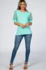 Mint Mesh Sleeve Top sold by Pinkblush
