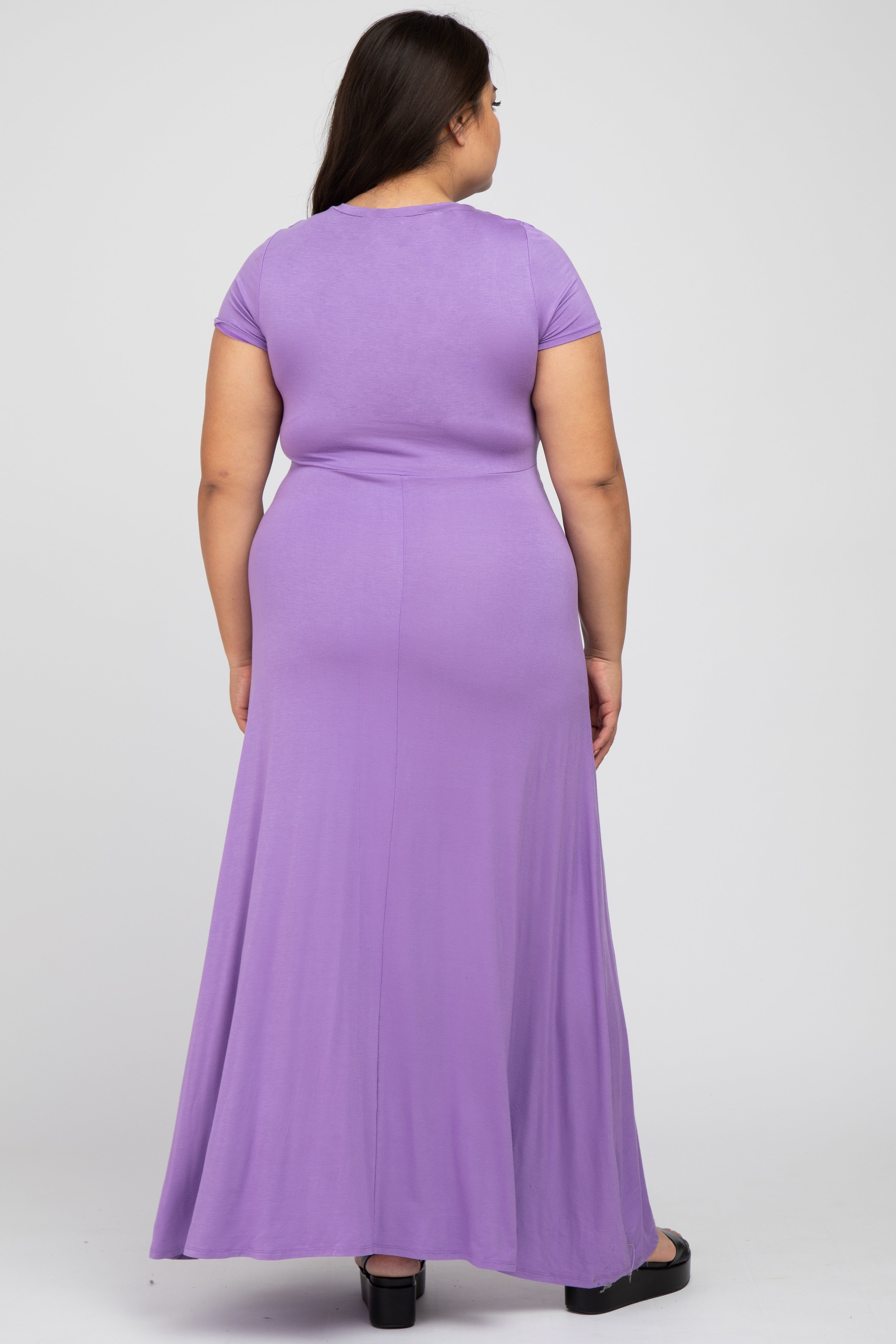 Lavender Twist Front Plus Maxi Dress sold by Pinkblush product image thumbnail 3