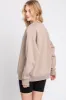 Taupe Pullover Terry Crewneck sold by Pinkblush