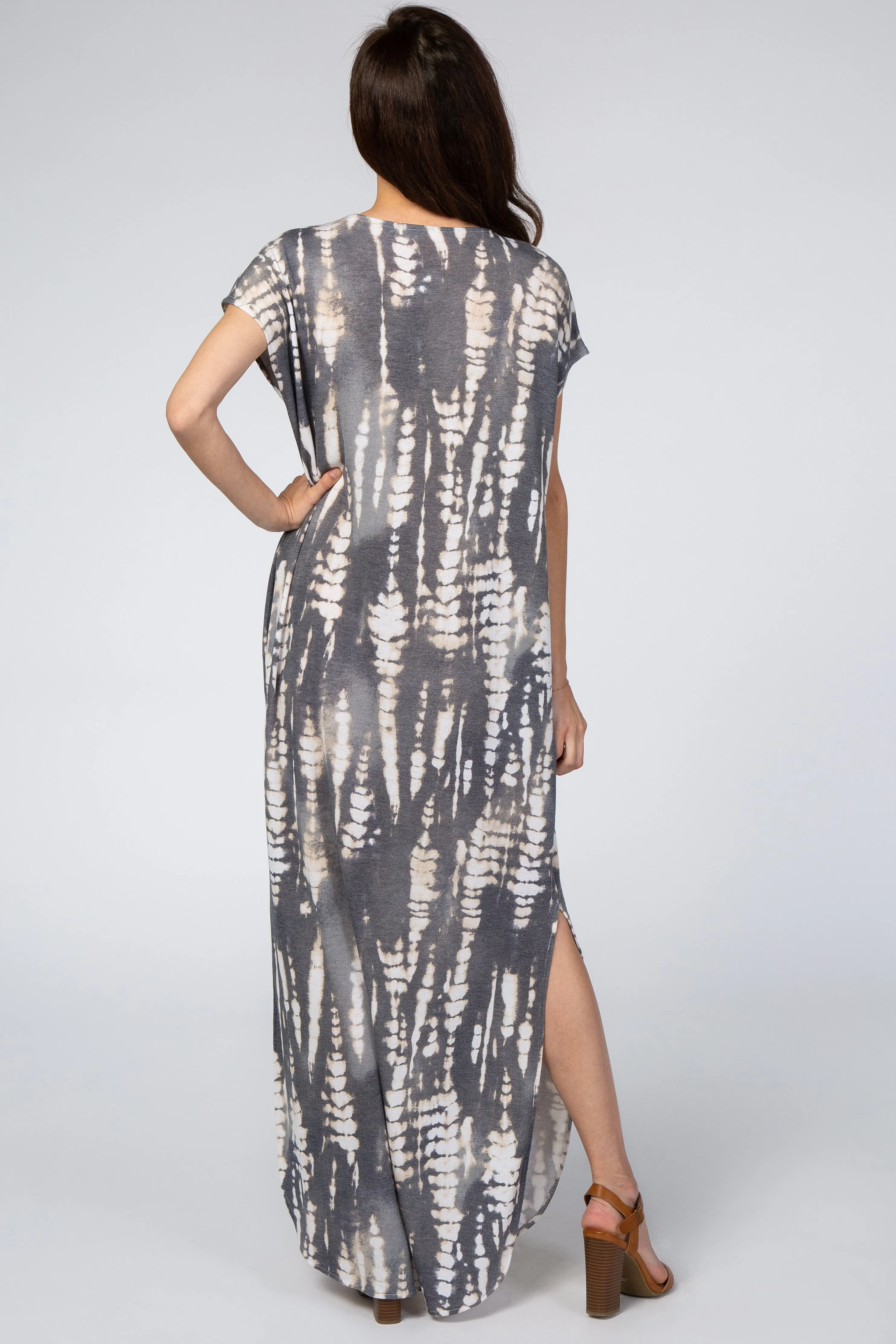 Charcoal Tie Dye Maxi Dress sold by Pinkblush product image thumbnail 3