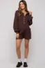 Brown Button Down Maternity Sweater Romper sold by Pinkblush