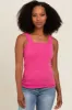 Fuchsia Ribbed Square Neck Maternity Tank Top sold by Pinkblush