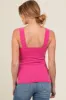 Fuchsia Ribbed Square Neck Maternity Tank Top sold by Pinkblush
