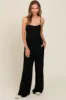 Black Wide Leg Jumpsuit sold by Pinkblush