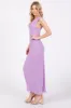 Lavender Mesh Overlay Midi Dress sold by Pinkblush
