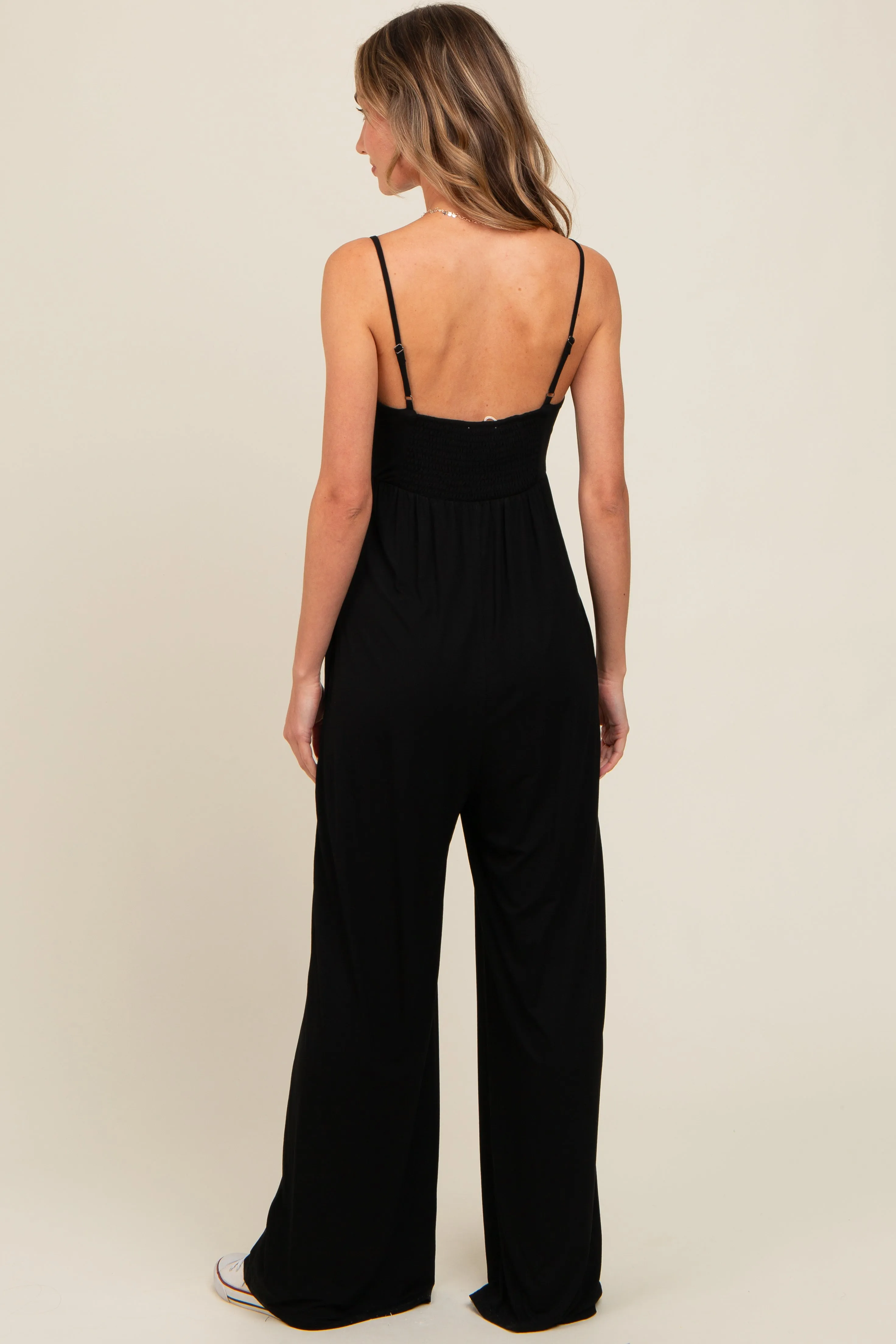 Black Wide Leg Jumpsuit sold by Pinkblush product image thumbnail 3