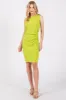 Lime Ruched Sleeveless Maternity Fitted Dress sold by Pinkblush