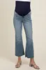 Blue Raw Hem Maternity Straight Leg Jeans sold by Pinkblush