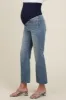 Blue Raw Hem Maternity Straight Leg Jeans sold by Pinkblush