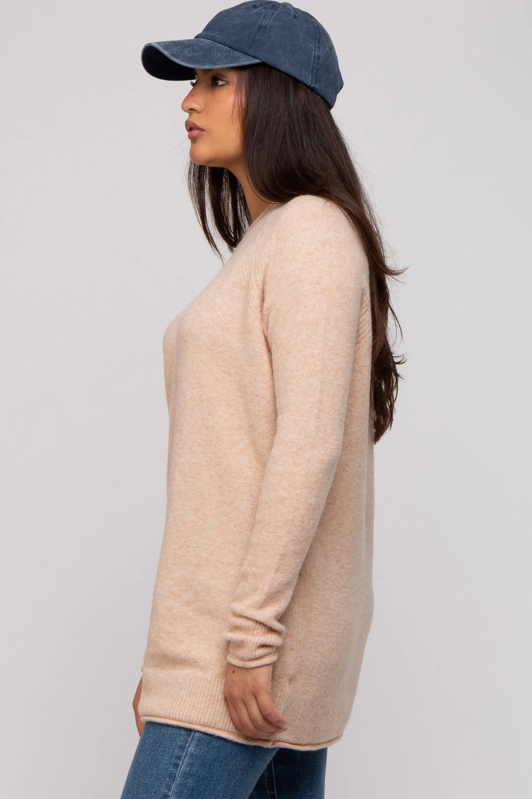 Beige Brushed Knit Sweater sold by Pinkblush product image thumbnail 3