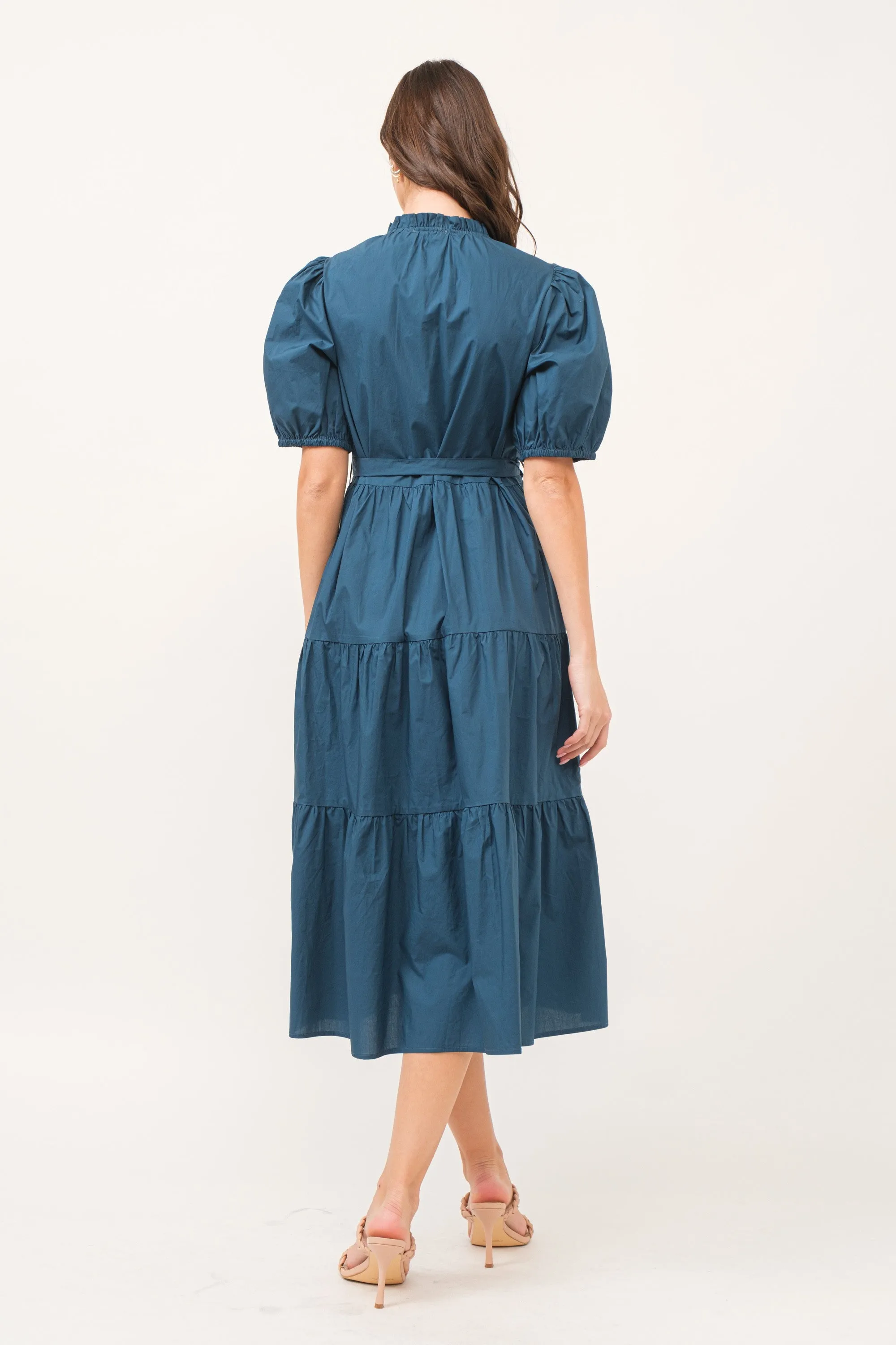 Navy Sash Tie Maxi Dress sold by Pinkblush product image thumbnail 3