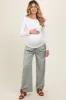 Sage Pleated Wide Leg Maternity Pants sold by Pinkblush